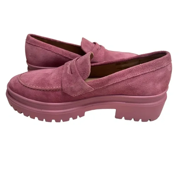 Patina By Portland Leather Zoe Loafer US 10.5 Foxglove Suede Lug Sole - Picture 6 of 11